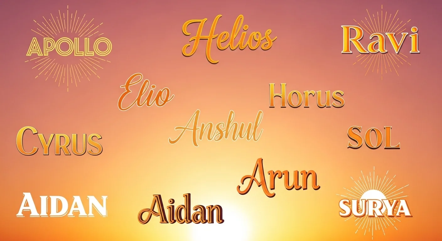 Classic Boy Names That Mean Sun