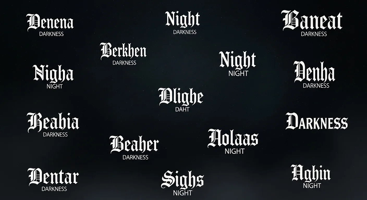 Girl Names That Mean Night or Darkness