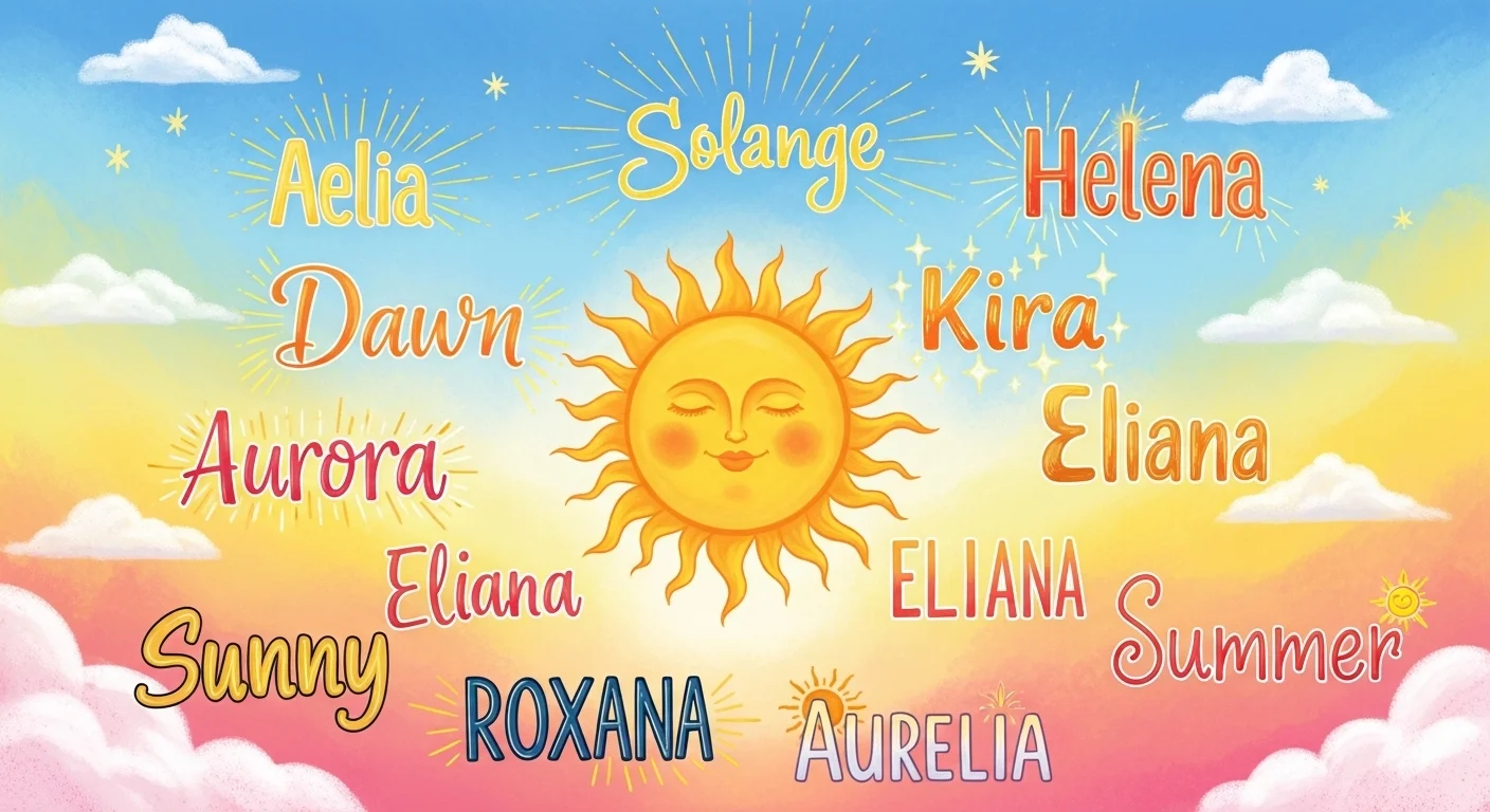 Girl Names That Directly Mean Sun