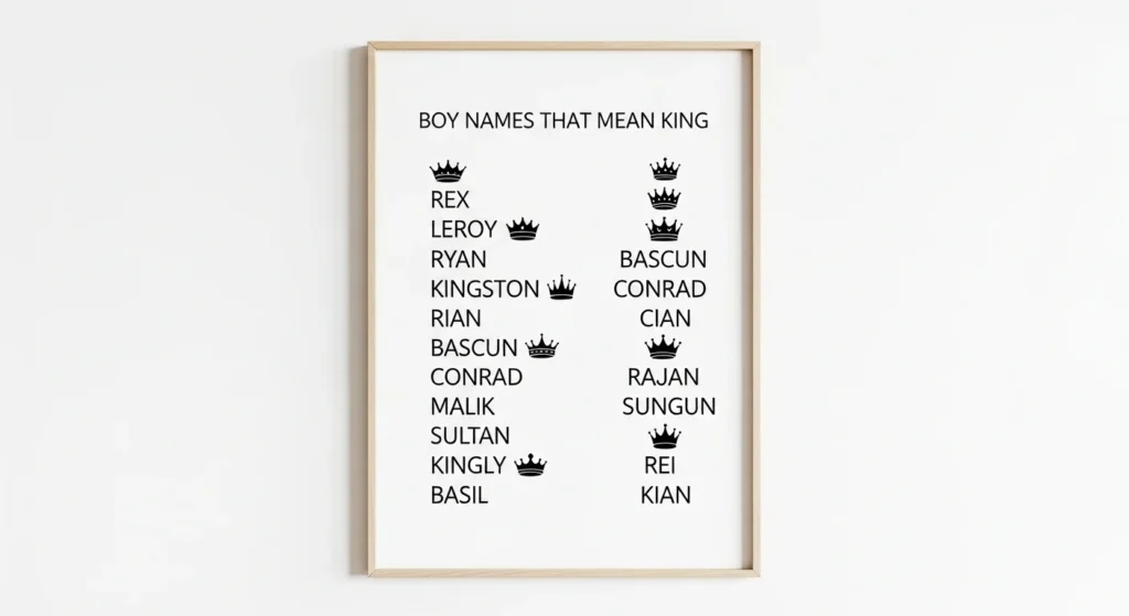 boy names that mean king