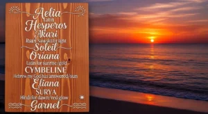 names that mean sunset