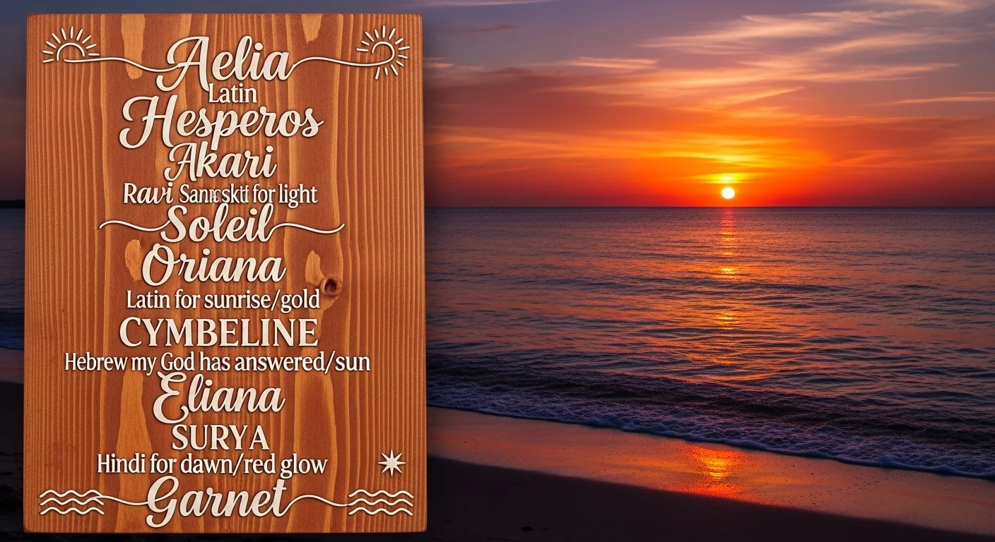 names that mean sunset