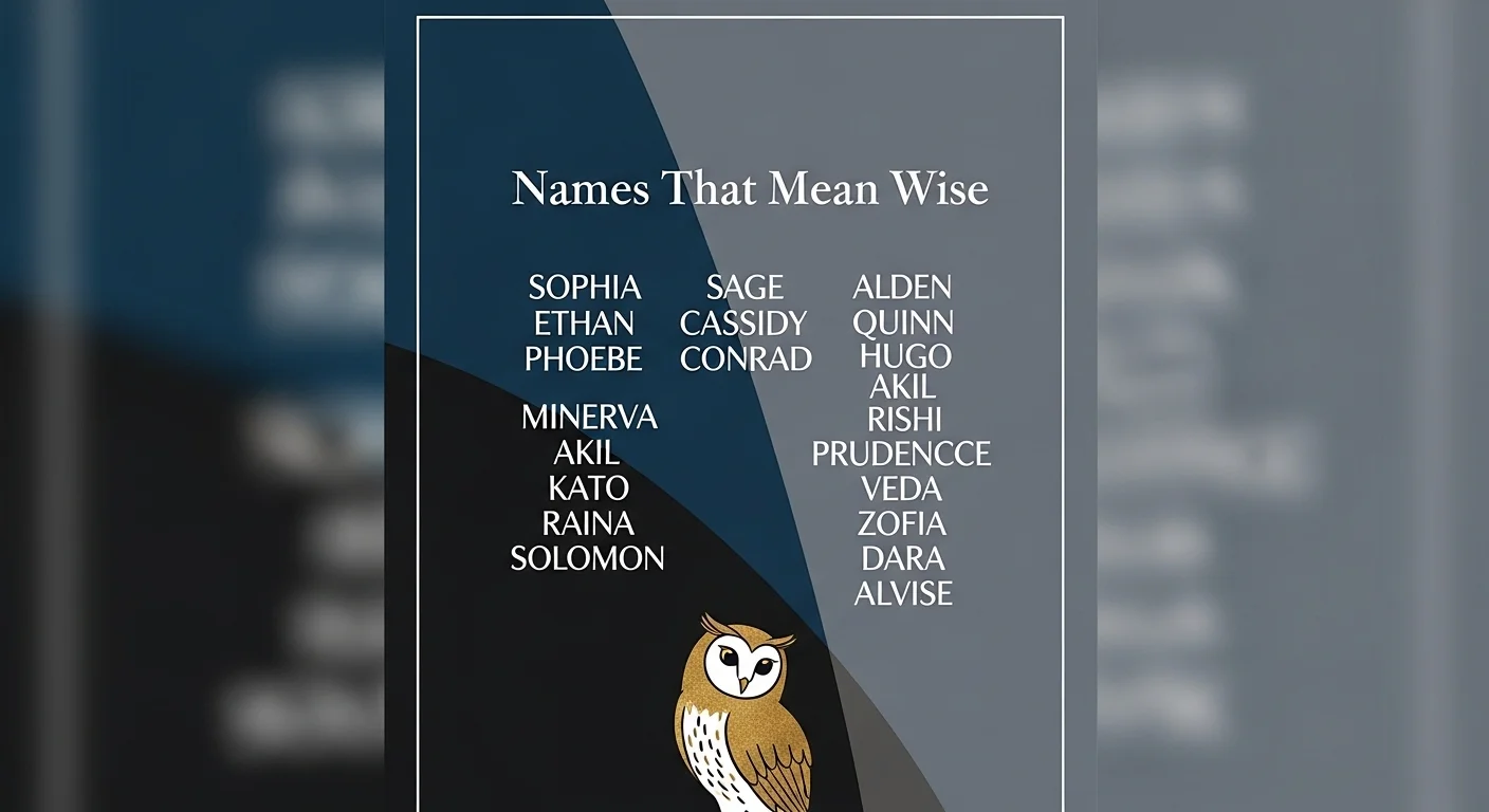 Boy Names That Mean Wise