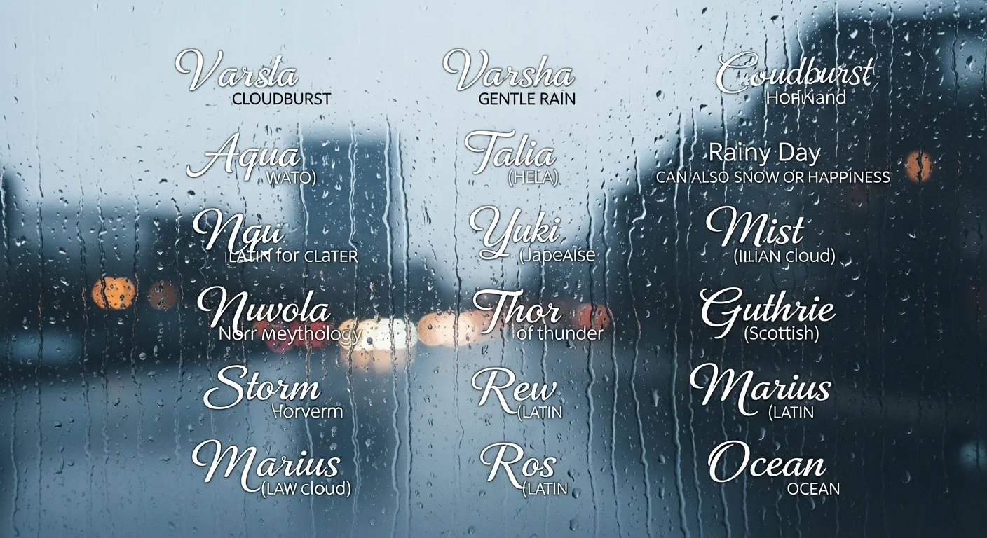 Girl Names That Mean Rain
