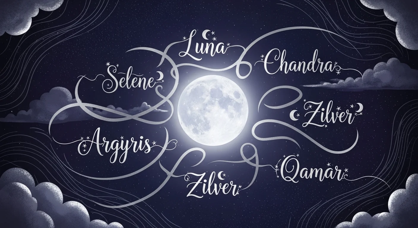 Girl names that mean silver moon