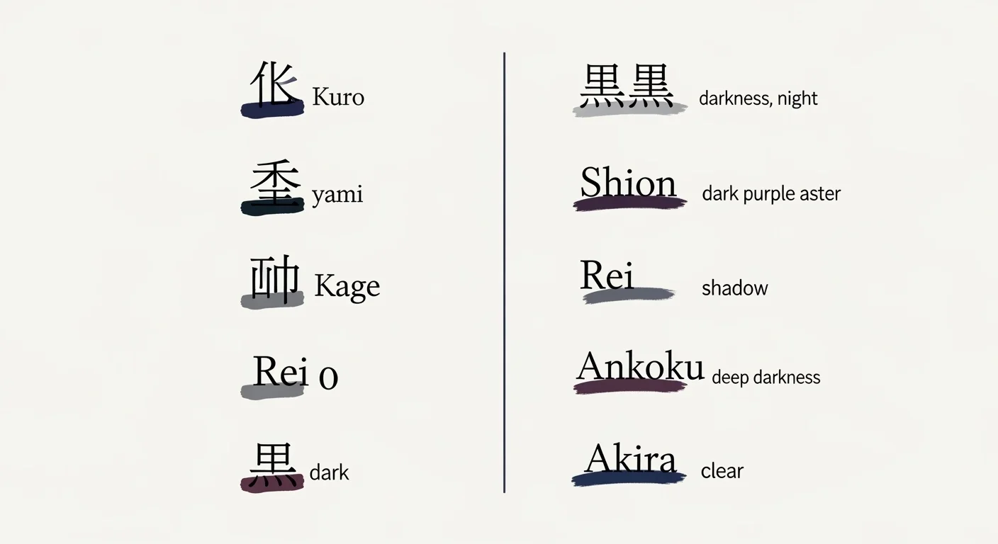 Japanese Names With Dark Meanings (Boy)