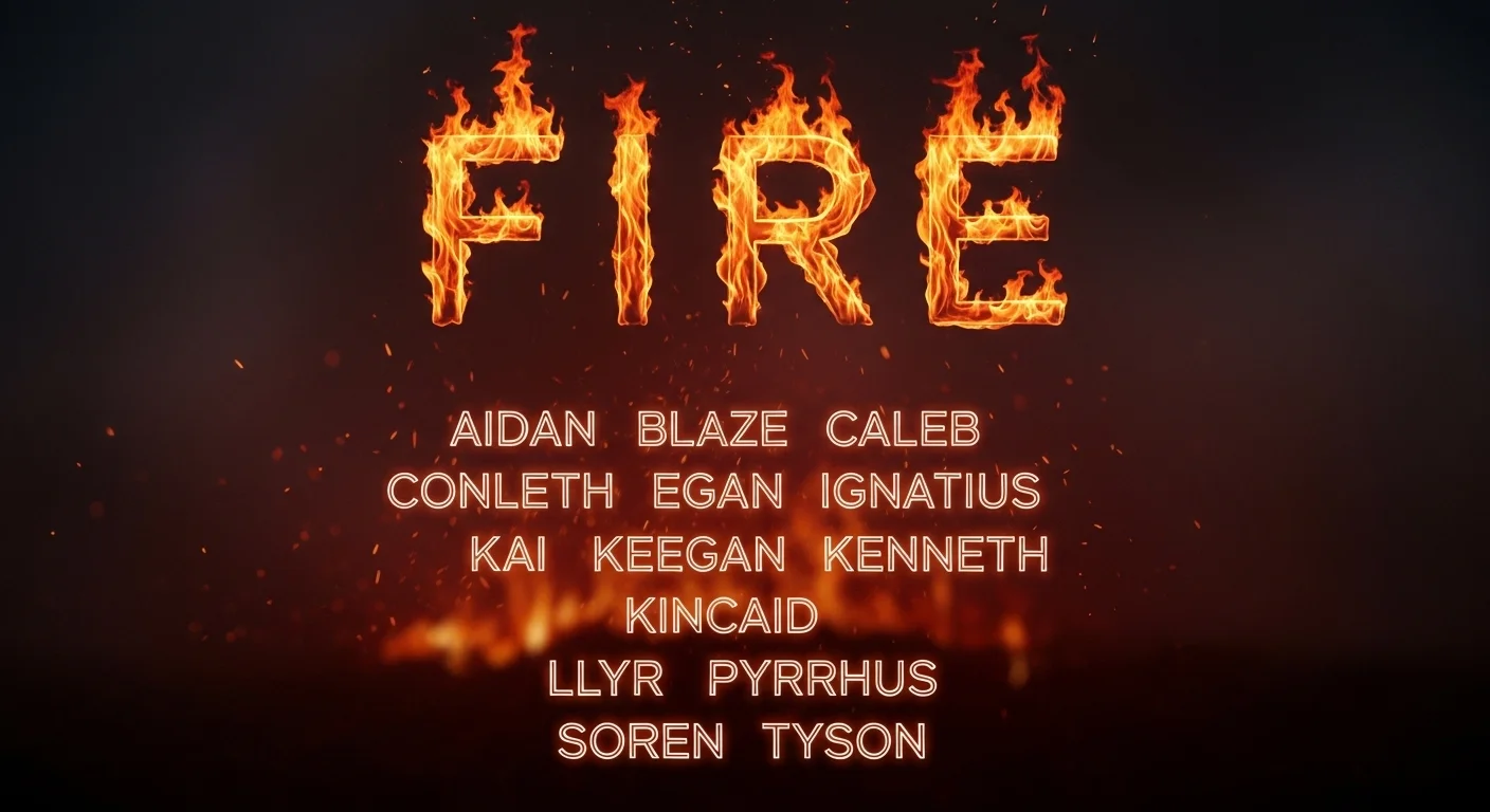 Male names that mean fire in Japanese