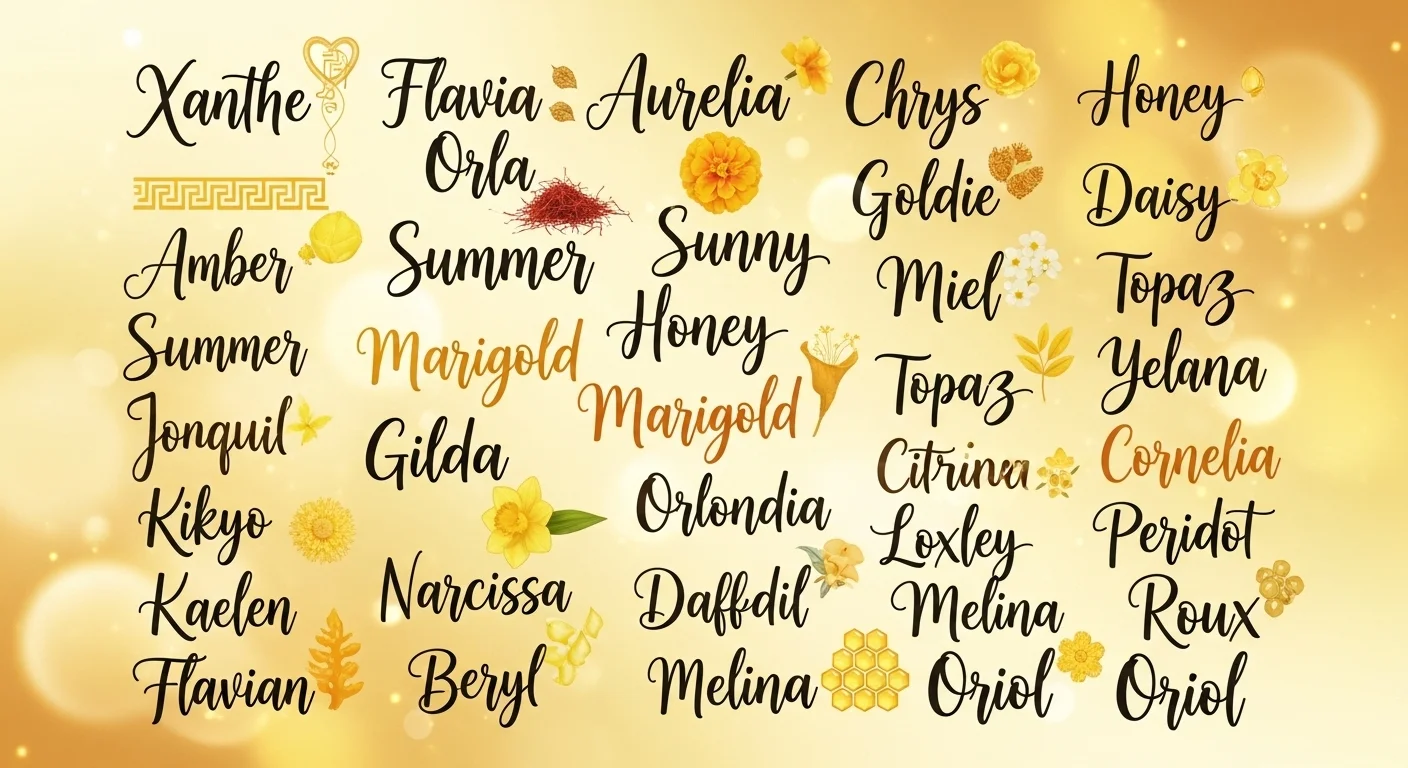 Names That Mean Sun Yellow Connection