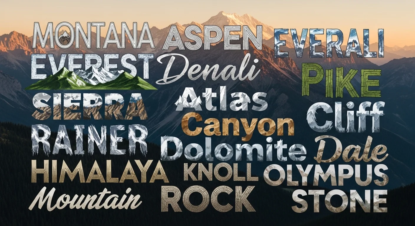 Names that mean mountain girl