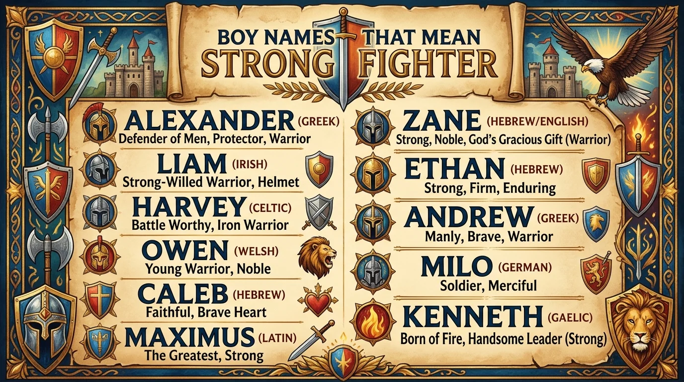 Boy names that mean fighter or survivor