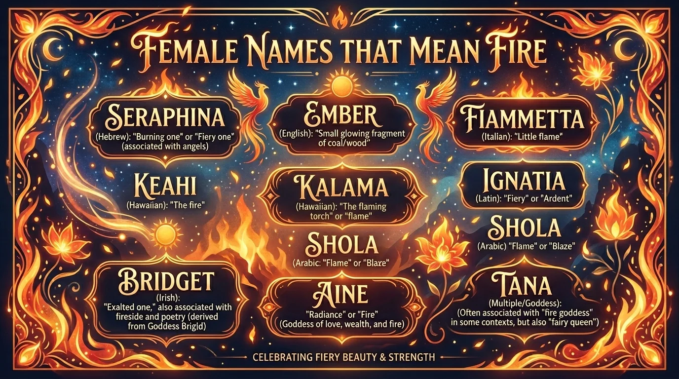 Female names that mean fire Japanese