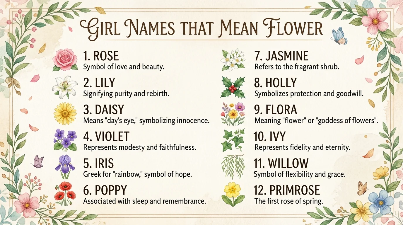 Girl names that mean flower in Urdu