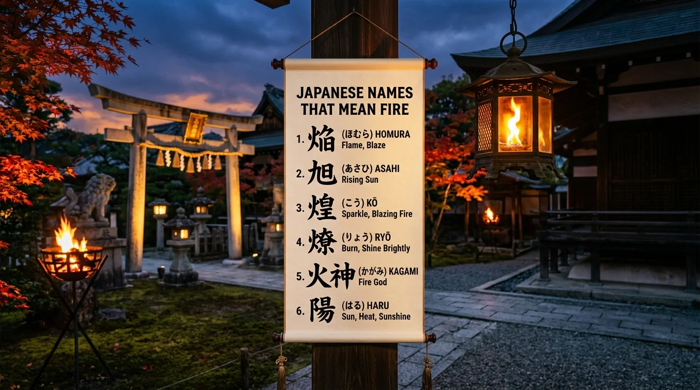 Japanese Boy Names That Mean Fire