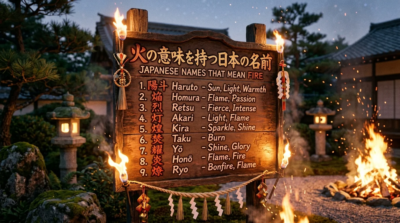 Japanese names that mean fire male