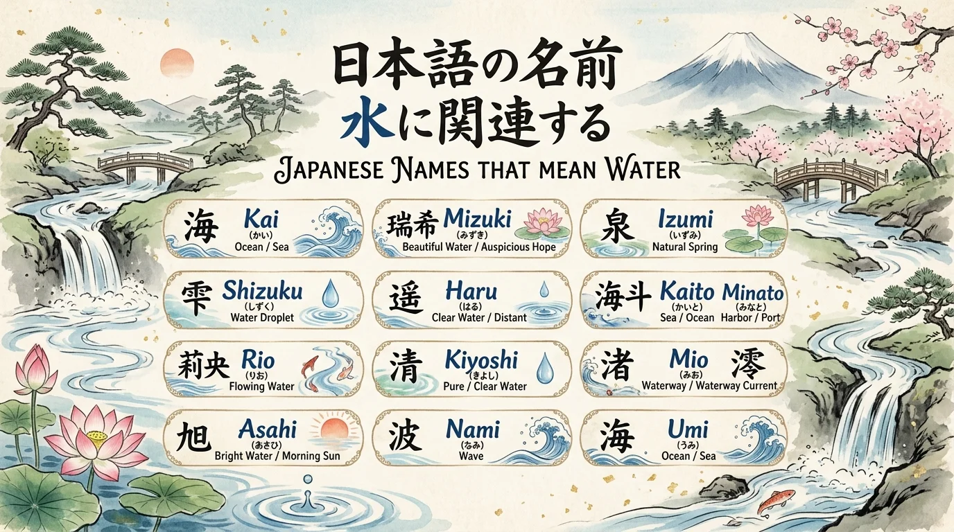 Japanese names that mean water boy
