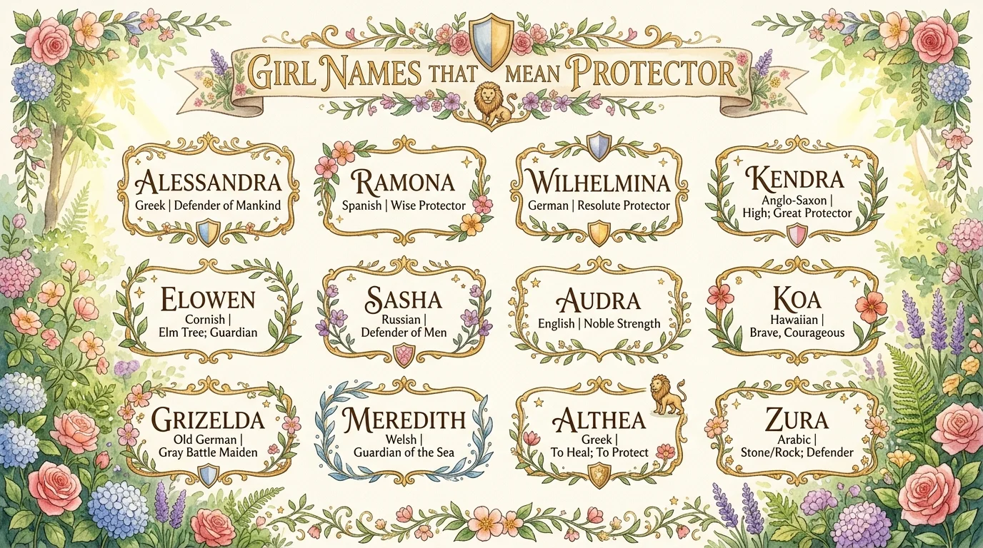Unique girl names that mean protector
