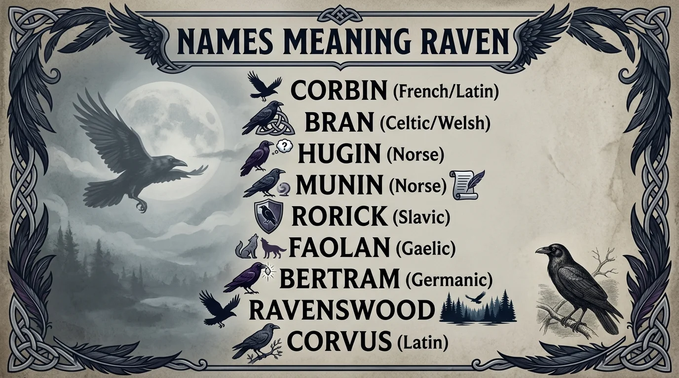 Unisex Names That Mean Raven